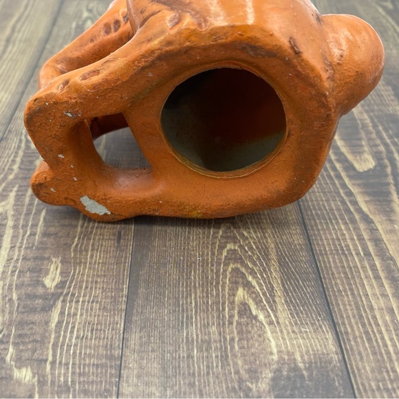 Trimont Ware Deer Piggy Bank MCM Vintage ChalkWare Midcentury Japan 6 In Flaws - Picture 7 of 8